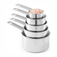 5 pcs Stainless steel measuring cup set kitchen measuring spoon with scale