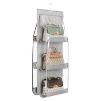 6 Pocket Folding Hanging Handbag Storage Organiser Holder Hook Hanger