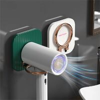 3 Pack wall mounted collapsible hair dryer holder with self adhesive