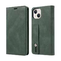 Flip Phone Case Wrist With Phone Leather Case iPhone Case For iPhone-Army Green