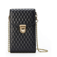Women's Crossbody Shoulder Handbag Phone Bag Luxury Quilted PU Leather Wallet