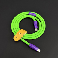 Silicone Data Cables Type-C PD Fast Chargeing Cable For iPhone-Green