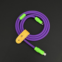 Silicone Data Cables Type-C PD Fast Chargeing Cable For iPhone-Purple