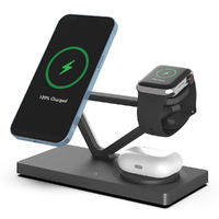 5 In 1 Magnetic Wireless Charger Stand Pad Light for iPhone 14 13 12 Apple Watch