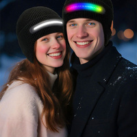 Winter Bluetooth Sports Music Hat Headphones Led Light Warm Cap Comfortable Rechargeable Headset