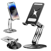 Phone Holder Multi Adjustable Foldable Cradles Stand For Phone Tabletop 360 Degree Rotating