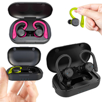 Sport Waterproof Wireless Bluetooth Earphones With Built-In Microphone
