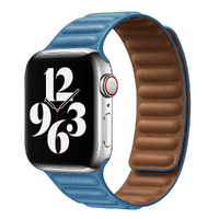 Magnetic Leather band for iWatch Series SE/7/6/5/4/3/2/1-Blue
