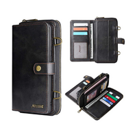Magnetic Leather Detachable Wallet Case with Strap for iPhone