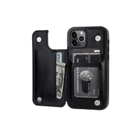 Slim Fit Leather Double Magnetic Clasp Wallet Case for iPhone