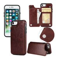 Slim Fit Leather Wallet Case for iPhone 6/6S/6plus/6s plus-Brown