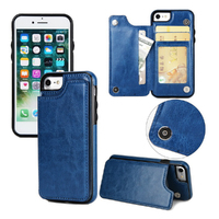 Slim Fit Leather Wallet Case for iPhone 6/6S/6plus/6s plus-Blue
