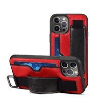 PU Leather phone case with Wristband and Card Holder for iphone 12 series