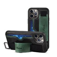 PU Leather phone case with Wristband and Card Holder for iphone 12 series