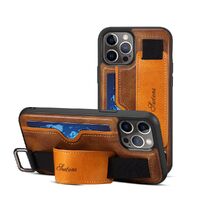 PU Leather phone case with Wristband and Card Holder for iphone 12 series