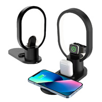 Multifunctional 4-In-1 Desk Light Bedside Night Light Wireless Charger for Apple