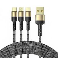 2M 40W Durable Braid One For Three Data Cables Fast Charging Data Cables