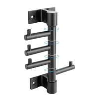 Wall Mounted Towel Hooks Rotating Coat Hooks With 4 Swivel Arms For Bathroom