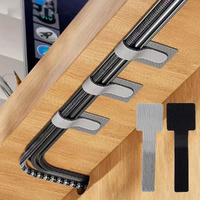 100pcs Ties Fastening Wire Cable Cord Holder Self Adhesive Cord Organizer