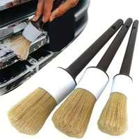 3Pcs Car Exterior Interior Detail Brush Cleaning Brush Bristle Brushes For Car