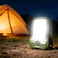 Solar Clip Light Rechargeable Clamp-on Camping Lantern Hanging Tent Lamp Outdoor Lighting