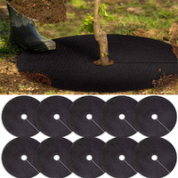 10 Pack 62/82CM Tree Mulch Ring Degradable Tree Protector Mat Reusable Tree Weed Barrier Mat