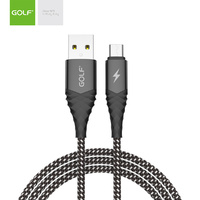 Golf GC-67M Micro USB 1m Wave Metal Anti-Fracture USB 3A Fast Charging Data Cable 
