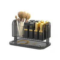 Transparent Makeup Brush Tool Storage Case Lipstick Holder Table Organizer Rack