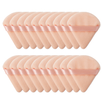 10/20X Cosmetic Puff Triangle Mini Make Up Tool MakeUp Cotton Sponge Powder Puff-Khaki