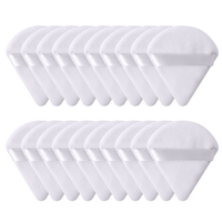 10/20X Cosmetic Puff Triangle Mini Make Up Tool MakeUp Cotton Sponge Powder Puff-White