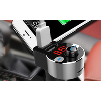 Dual USB Hands-Free Wireless Bluetooth Car Kit FM Transmitter