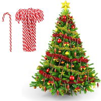 30Pcs Christmas Candy Cane Christmas Tree Hanging Ornament For Party Decoration