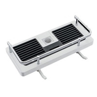 Bathroom Punch-Free Storage Rack Liftable Shower Rack Organizer with 3 Hooks