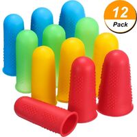 12 Pieces Silicone Hot Glue Gun Finger Caps Finger Guard Protectors