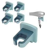 5Pcs Hair Dryer Holder Wall Mounted Self Adhesive Hair Dryer Storage Organizer