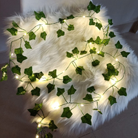 LED  Decor String Lights Maple Leaf Garland Wreath Hanging Light For Party Decor