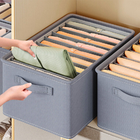 Foldable Wardrobe Organizer Pants Sweater Storage Box Drawers Separator Box