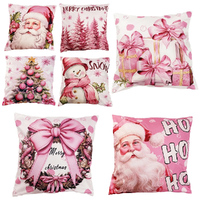 4 Pack 45cm Christmas Decorations Pillow Covers Sofa Square Throw Pillow Cases