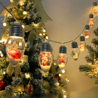 Christmas Bulb Light String Xmas Led Light String Santa Claus Fairy String Lamp