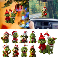 Christmas Dog Series Ornament Xmas Tree Cartoon Car Pendant Key Chain Decor