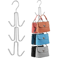 2Pcs Purse Hanger Organizer Closet Hanging Bag Holder Metal Handbag Storage Hook