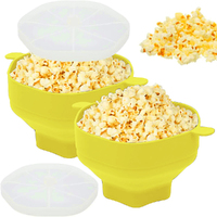 Microwaveable Silicone Popcorn Popper Collapsible Microwave Popcorn Maker Bowl