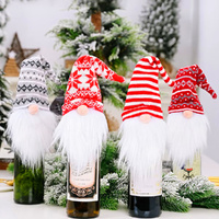 4/8Pack Christmas Gnome Wine Bottle Covers Gnomes Wine Bottle Toppers Decorative