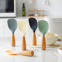 Silicone Rice Spoon Non-Stick Cooking Spoon Anti Scalding Paddle Shovel Spatula