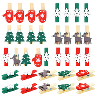 100pcs Christmas Clips Clothespins DIY Photo Pegs Hanging Clips For Party Favors