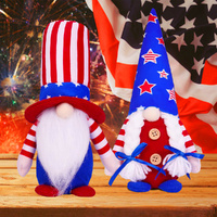 2Pack Patriotic Gnome Doll Easter Velvet Gnome Doll Faceless Old Man Doll Rudolf