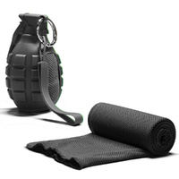 Camping Towel With EVA Case Super Absorbent Quick Dry Travel Towel-Black