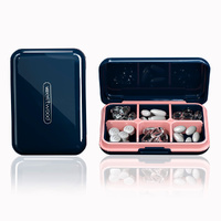 2Pack Travel Pill Organizer Waterproof Small Pill Box For Pocket 6 Compartments