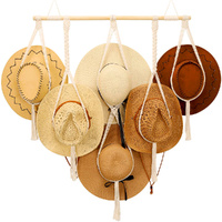 Macrame Hat Hangers for Wall Boho Hats Rack Cowgirl Hat Holder on Wall