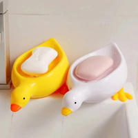 2 Pack Duck-shaped Soap Rack Tray Self-draining Soap Rack for Shower Bathroom